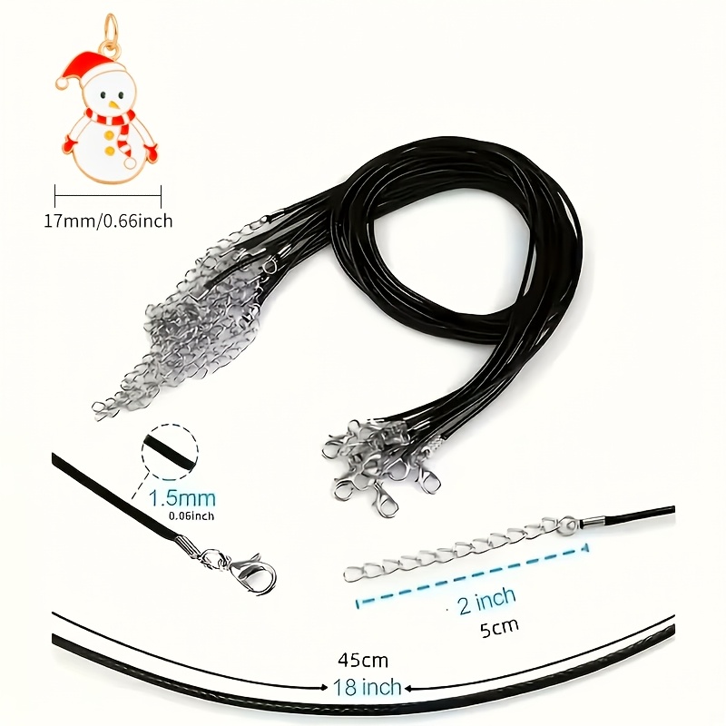 20pcs Alloy Enamel Pendant Necklace Set, Adjustable Chains